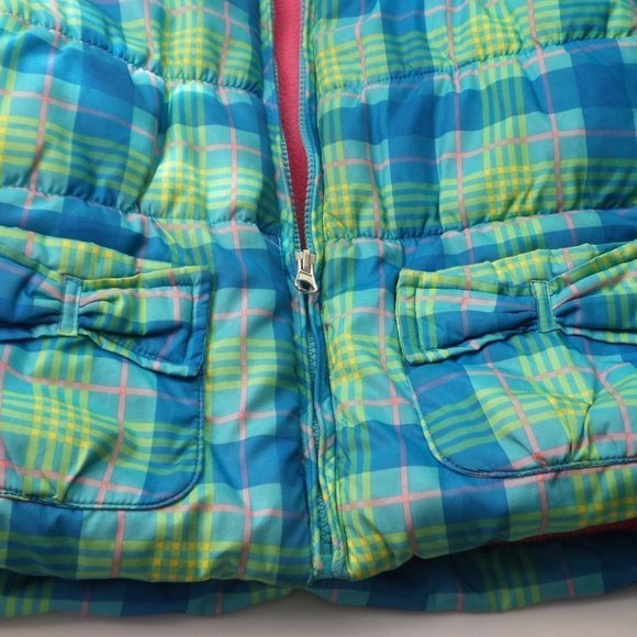 BCX - Girl’s Plaid Puffed Hooded Jacket - Multicolor, Size 5/6 -1.0 - Picture 4 of 4